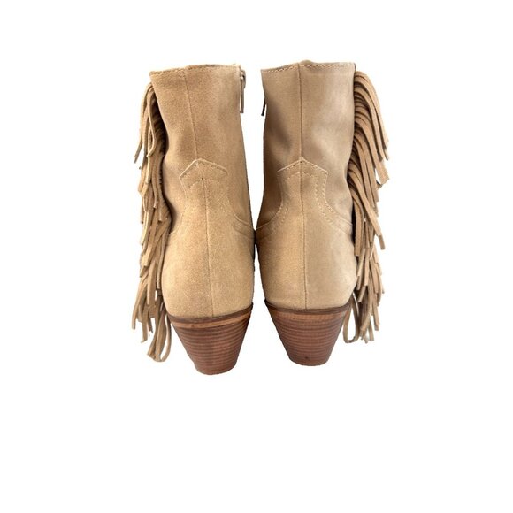 Coconuts by Matisse Jane Fringe Boot 8M Beige Suede Boho Western Chic Rodeocore - Picture 10 of 16